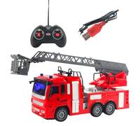 Set di giocattoli per veicoli per camion dei pompieri - modello di camion di salvataggio per, veicolo di emergenza telecomandato, materiale ABS ecologico, gioco di simulazione divertente,