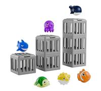 Set di giocattoli subacquei per bambini - creature luminose e facilmente rilasciabili, giochi per piscina subacquea, statuette colorate per lavabo, pacchetto di attività estive, assortimento colorato