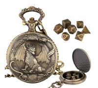 Set di, giocattolo metallico con custodia per orologio da tasca | 7 pezzi di per giochi di ruolo, per giocatori principianti giochi da tavolo feste casa e da viaggio