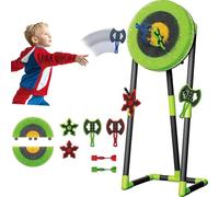 Set di giochi da dardo da 2 in 1 per il lancio di ascia e prato, giocattolo di gioco per dardo sicuro pieghevole per bambini di famiglia all'aperto per bambini adulti blu (verde)