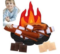 Set di giochi da falò | 15 pezzi giocano giocattoli da campeggio | i bambini hanno la sensazione che Campfire Playset Safe Fake Fire Toys fingono di giochi da campeggio per ragazze giocano Campfire