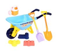 Set di Giochi da Spiaggia,7 Pezzi Secchiello Rastrello e Formine Sabbia Portatile | Grande Kit Costruzioni di Sabbia da Spiaggia - Per Mare Giardino Giochi Piscina Famiglia Cortile Campeggio Casa