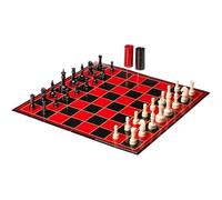 Set di giochi da tavolo 3 in 1 di dimensioni standard: scacchi Staunton, dama, backgammon per la casa e il viaggio