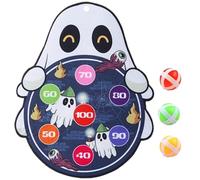 Set di giochi da tavolo fantasma pieghevole, attività per feste di Halloween con palline appiccicose per bambini e adulti (5 pezzi/set)