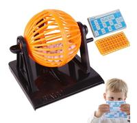 Set di giochi di bingo,Gioco di bingo della macchina della lotteria - Riconoscimento di apprendimento del gioco di carta - Gabbia da Bingo con cartoni Dispenser di palline per bambini