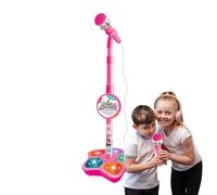 Set di giochi di canto per bambini - microfono per bambini con stand | Cantando giocattolo con un'altezza regolabile, Smart Connection canta giocattoli con luce per la celebrazione del compleanno Ente