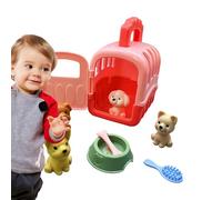 Set Di Giochi Di Gabbia Di Cura Per Animali Domestici - Giocattoli Di Governare PP | 8pcs Educativi Educativi Gioca | Animali Dolls Sembra Giocare Per Animali Domestici Per 3 Anni E