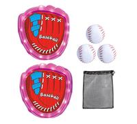 Set di Giochi di Lancio e Cattura, 2 Ricevitori Adesivi e 3 Set di Giocattoli Morbidi da Baseball, Giocattoli Sportivi da Tiro Giochi per Famiglie Regali per Interni Ed Esterni, per Età Softball-B