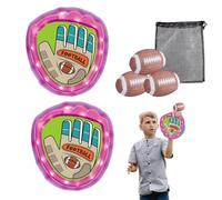 Set di Giochi di Lancio e Cattura, 2 Ricevitori Adesivi e 3 Set di Giocattoli Morbidi da Baseball, Giocattoli Sportivi da Tiro Giochi per Famiglie Regali per Interni Ed Esterni, per Età rugby-A