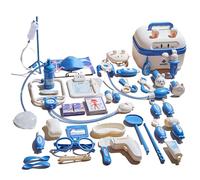 Set di giochi di ruolo da medico, custodia medica per bambini, giocattolo interattivo con luce e suono, set da gioco per pediatra, in valigetta per giochi di ruolo, casa, prescolare, regalo per
