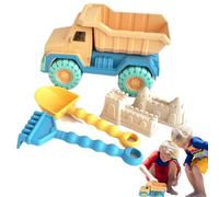 Set di giochi di sabbiada spiaggia per bambini - Giochi da gioco all'aperto, rastrello per autocarro con cassone ribaltabile, 2 per sabbiaper castello, kit robusto per scolpire la sabbia, col
