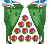 Set di Giochi Giardino Oversize Granny-Pants, Gioco Cattura Palline Con Palline Rimbalzanti E Coni Segnalazione, Set Giochi Da Esterno Giganti Per La Staffetta Squadre E La Festa Famiglia(D)