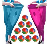 Set di Giochi Giardino Oversize Granny-Pants, Gioco Cattura Palline Con Palline Rimbalzanti E Coni Segnalazione, Set Giochi Da Esterno Giganti Per La Staffetta Squadre E La Festa Famiglia(I)