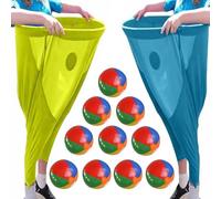 Set di Giochi Giardino Oversize Granny-Pants, Gioco Cattura Palline Con Palline Rimbalzanti E Coni Segnalazione, Set Giochi Da Esterno Giganti Per La Staffetta Squadre E La Festa Famiglia(H)