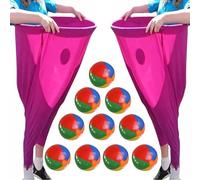 Set di Giochi Giardino Oversize Granny-Pants, Gioco Cattura Palline Con Palline Rimbalzanti E Coni Segnalazione, Set Giochi Da Esterno Giganti Per La Staffetta Squadre E La Festa Famiglia(K)