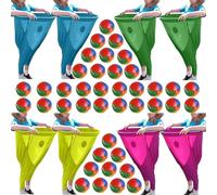 Set di Giochi Giardino Oversize Granny-Pants, Gioco Cattura Palline Con Palline Rimbalzanti E Coni Segnalazione, Set Giochi Da Esterno Giganti Per La Staffetta Squadre E La Festa Famiglia(E)