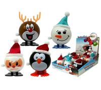 Set di giochi natalizi a carica - pinguino, renna, pupazzo di neve e Babbo Natale, 12 pezzi