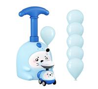Set di giochi per auto da corsa ad aria - veicolo gonfiabile con motivo animale, pompa, esperimento, giocattolo fai da te, fisica, apprendimento per bambini, compleanno, festa prescolare, educazione