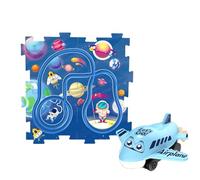Set di giochi per auto da pista per puzzle, set di auto da corsa per pista da corsa puzzle - Set da gioco percorsi per bambini | Game di costruzione di veicoli ferroviari educativi, giochi per veicoli