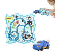 Set di giochi per auto da pista per puzzle, set di auto da corsa per pista da corsa puzzle | Set da gioco percorsi per bambini | Game di costruzione di veicoli ferroviari educativi, giochi per veicoli