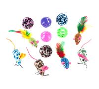 Set di giochi per gatti Topini & Palline - 12 pz