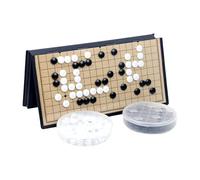 Set di giochi, Set di giochi magnetici, pieghevole e portatile, griglia 19x19 (28 cm) con pietre d'urto Pezzi bianchi e neri
