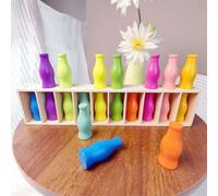 Set di gioco di abbinamento di bottiglie colorate "20 bottiglie + scatola base" - Gioco educativo per adolescenti, migliora la memoria e l'abilità logica, divertente sfida di indovinello di bottiglie,