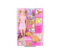 Barbie Doll and Newborn Pups Playset with Dog, 3 Puppies & Accessories, 3 to 7 Y