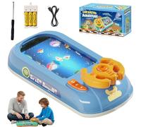 Set Di Gioco Interattivo Turbo Race Con 200 Sfide, Volante Con Simulazione Di Guida E Musica, Gioco Educativo Da Tavolo Con Volante per Auto Da Corsa, Con Suoni E Luci Bambini E Bambine.(Blue)