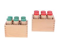 Set Di Gioco Materiale Sensoriale Matematica Cassa Cilindro Legno