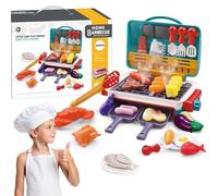Set di Gioco Sensory Cucina Magica per Bambini, Gioco Interattivo con Barbecue, Cibo che Cambia Colore, Effetti di Fumo, Suono, Luce, Perfetto per Educazione e Regali di Compleanno