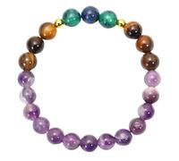 Set Di Gioielli Con Collana E Bracciale In Perline Mala Naturali Da 108 Perle Per Donna E Uomo, Bracciale Avvolgente In Ametista, Collana Lunga, Gioielli Con Pietre Preziose Dei 7 Chakra Con Braccia