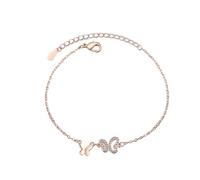 Set di gioielli con collana e orecchini a farfalla placcati in oro con zirconi cubici bar di compleanno Mitzvah per donne o ragazze orecchini natalizi e collana set per donne, A, Rame, Nessuna pietra