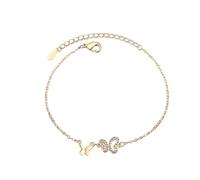 Set di gioielli con collana e orecchini a farfalla placcati in oro con zirconi cubici bar di compleanno Mitzvah per donne o ragazze orecchini natalizi e collana set per donne, A, Rame, Nessuna pietra