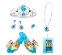 Set di gioielli da travestimento - per cosplay per bambine | Set Gioielli Principessa | Per il Gioco, il Compleanno, Halloween, le Festività, la Recita e gli Eventi