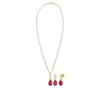 Set di gioielli Donna ELLI PREMIUM One Size oro / rosso rubino / trasparente