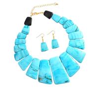 Set di gioielli esagerato con collana di serrature in resina e orecchini a goccia elegante collana e per le donne trappole per le donne, Taglia unica, come descritto, come descritto