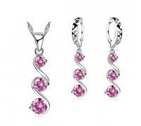 Set di Gioielli Il Fidanzamento del Matrimonio in Argento per Donne allevano a Ciondolo.