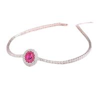 Set di gioielli in corindone rosso simulato anello di lusso luce neon sogno tema completamente set design da indossare tutti i giorni per le donne regalo