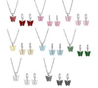 Set di Gioielli in Resina, Collana, Orecchini, Amicizia, Regalo di Compleanno, Gioielli per Donna, Ragazza, 5 Colori Durable Design