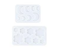 Set di gioielli in silicone di forma multipla realizzato per creare gioielli senza sforzo con gioielli in silicone con motivo a luna e fiore