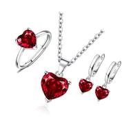 Set di gioielli minimalisti con zirconia cubica a forma di cuore, collana e orecchini, versatili opzioni di abbinamento per feste e incontri, collezione di gioielli romantici con zirconia cubica