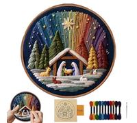 Set di gioielli natalizi per principianti - per la nascita di Gesù a mano, set per principianti con fili per la decorazione della casa festival compleanno donne ragazze appassionati - per