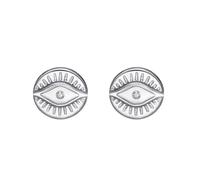 Set di Gioielli Occhio Malocchio e Forma Stella, Gioielli Perforanti Ipoallergenici, Orecchini Quotidiani Moderni e Semplici(Silver,Eye of the Demon)