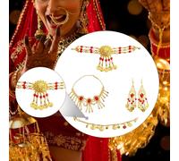 Set di gioielli per danza del ventre, collana e orecchini vintage per spettacoli
