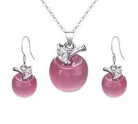 Set di gioielli per le donne di lusso da sposa gemma gioielli set opale occhio di gatto collana orecchini set durata