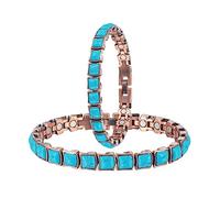 Set di gioielli per terapia magnetica per artrite da donna da 3500 Gauss, allevia efficacemente l'artrite e il dolore al tallone, ha leggeri effetti dimagranti e di drenaggio linfatico (bracciale + ca