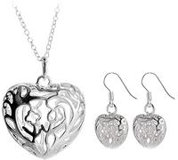 Set di Gioielli Set di Collana Pendente con Ciondolo a Forma di Orecchini a Forma di Cuore a Forma di Cuore Beautiful Design