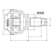 Giunto semiasse lato ruota NPZ-BM-002 NTY per BMW X5