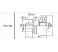 Set Di Giunti Esterni Audi A6 1.9 TDI 2000-, Passat 1.9 TDI 1998-